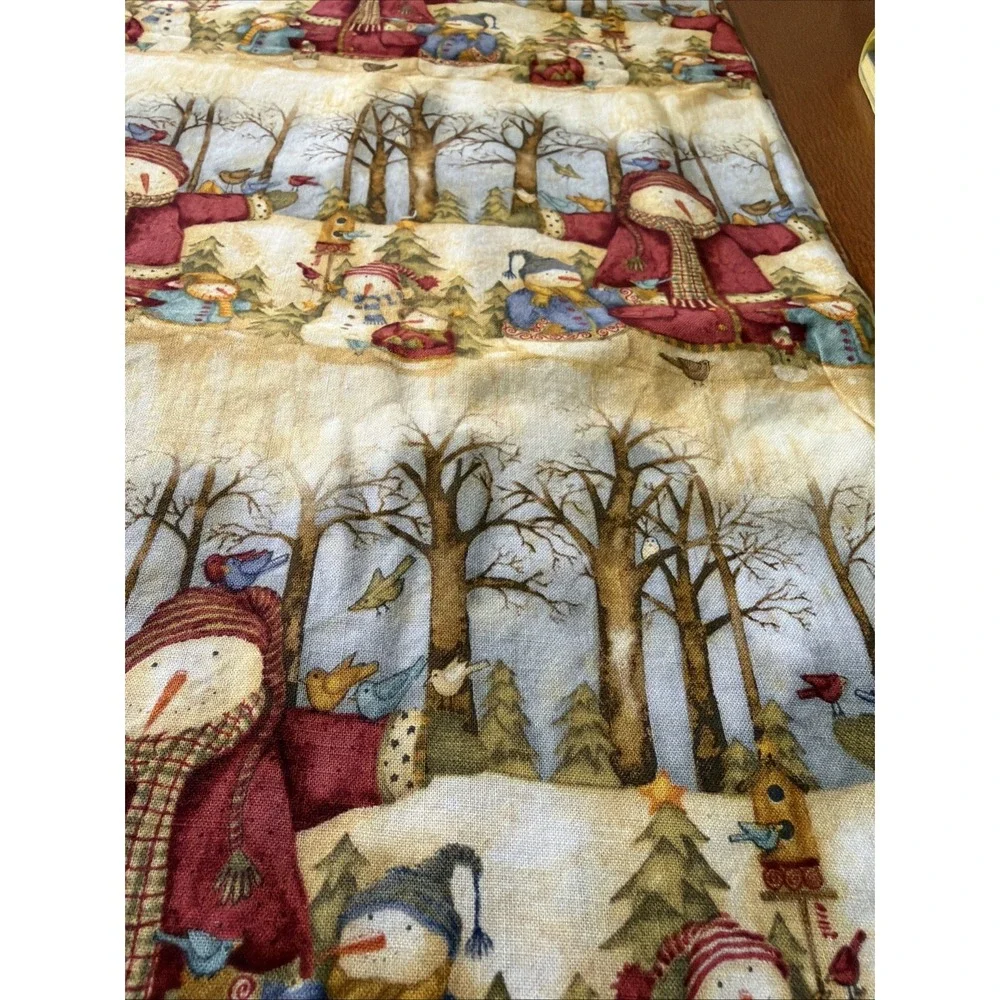 Winter‎ Magic Fabric 1/2 Yard Debi Hron Snowmen Woodland